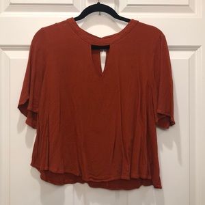 Burnt orange blouse